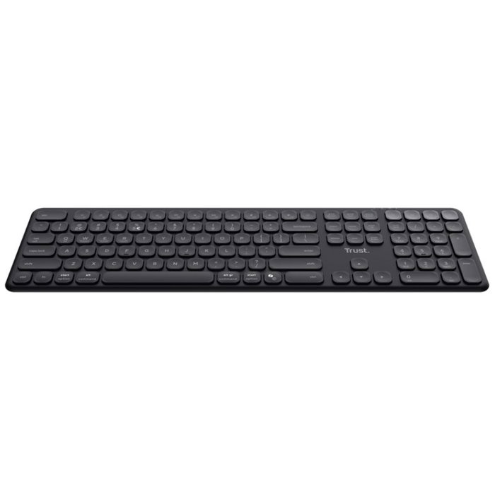 Trust Teclado Inalámbrico Vaiya Multidispositivo Compacto Tamaño Completo, Bluetooth y 2.4GHz, Batería de Larga Duración, Compatible con Windows, macOS, iOS, Android, Chrome OS